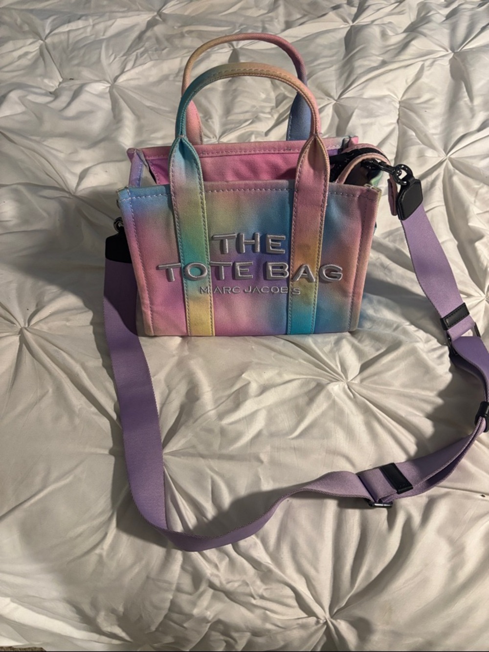Marc Jacobs Pastel Rainbow Tote in Pink, Blue, Yellow, Purple